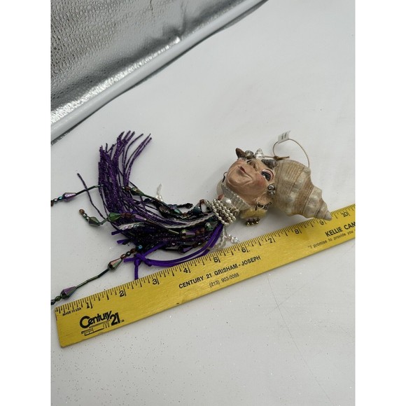 KATHERINE'S COLLECTION ORNAMENT Women With Seashells On The Head Rare HTF - Picture 8 of 8
